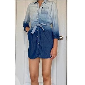 Abercrombie Ombre Denim Long Sleeved Dress